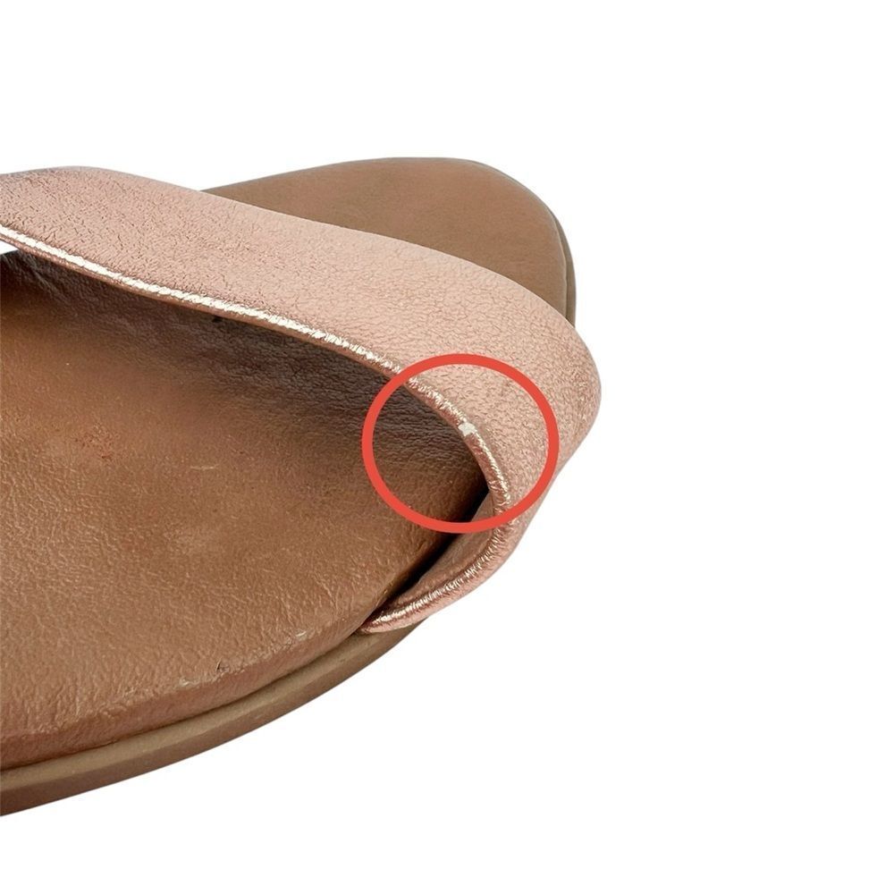 Steve Madden April Rose Gold Brown Chunky Sandals Block Heel Ankle Strap 7.5 - Picture 13 of 13